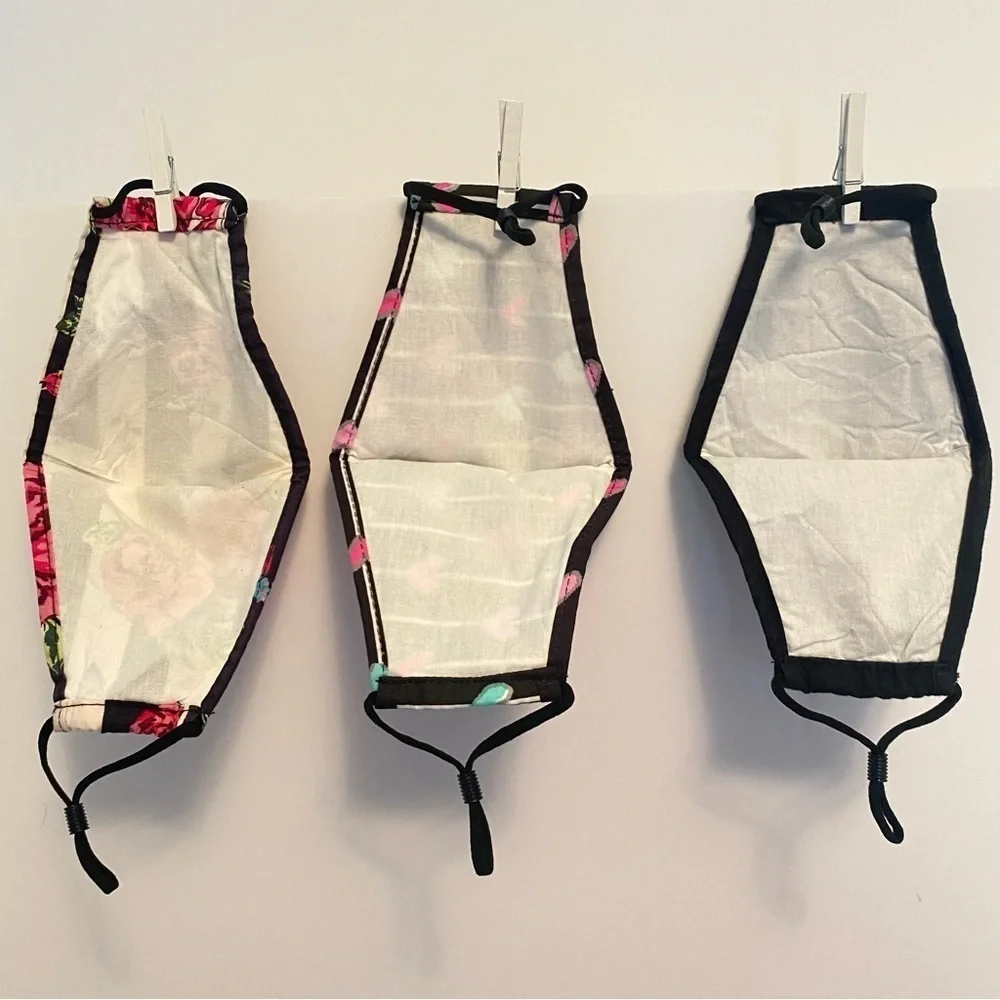 Betsey Johnson Reusable Washable Adult Face Masks Set Of 3